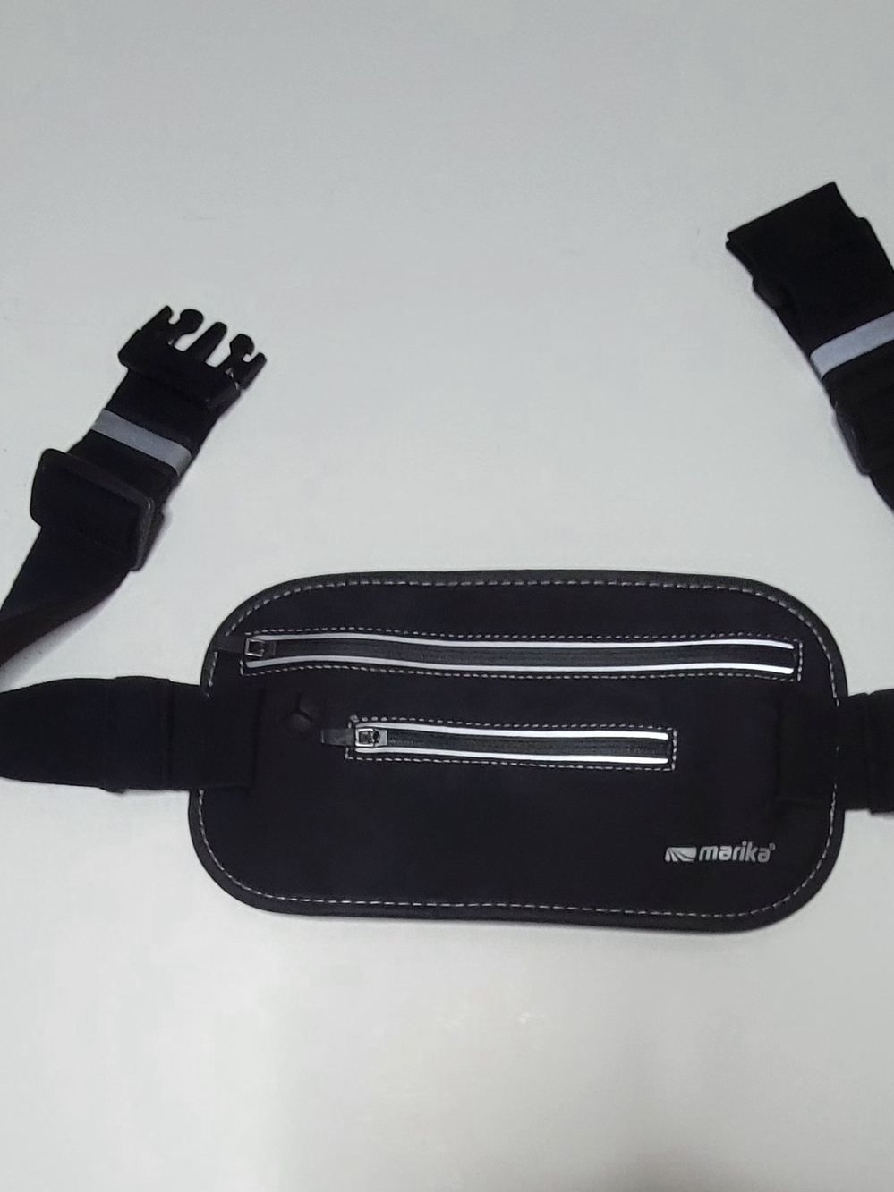Marika Black Waist Pack with Reflective Trim